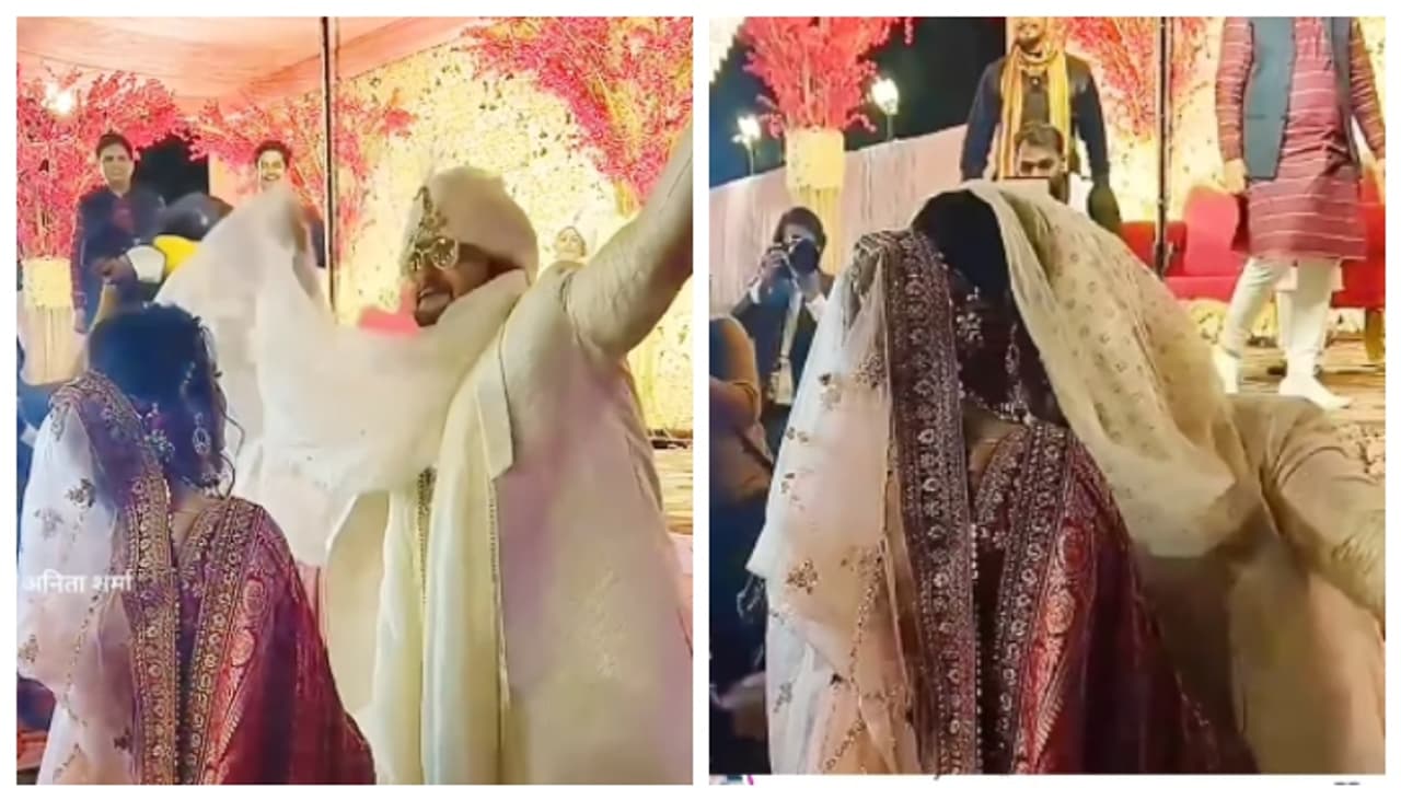 വിവാഹവേദിയിലേക്ക് കയറവെ വധുവിനെ തടഞ്ഞ് വരന്റെ ഡാന്സ്; ഒരു കോടിയിലേറെ പേര് കണ്ട വൈറൽ വീഡിയോ വിവാഹവേദിയിലേക്ക് കയറവെ വധുവിനെ തടഞ്ഞ് വരന്റെ ഡാന്സ്; ഒരു കോടിയിലേറെ പേര് കണ്ട വൈറൽ വീഡിയോ