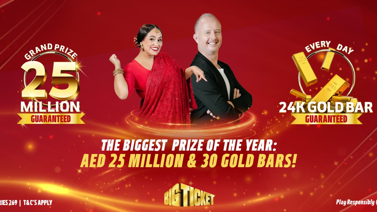 വമ്പൻ സമ്മാനവുമായി നവംബർ: ബിഗ് ടിക്കറ്റ് ഗ്രാൻഡ് പ്രൈസ് 25 മില്യൺ ദിർഹം! വമ്പൻ സമ്മാനവുമായി നവംബർ: ബിഗ് ടിക്കറ്റ് ഗ്രാൻഡ് പ്രൈസ് 25 മില്യൺ ദിർഹം!