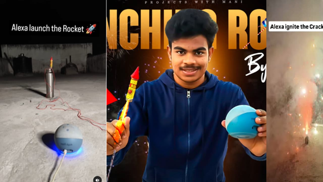 ಹೈಟೆಕ್ ದೀಪಾವಳಿ, ಅಲೆಕ್ಸಾ ಮೂಲಕ ರಾಕೆಟ್ ಪಟಾಕಿ ಸಿಡಿಸಿದ ಯುವಕ!