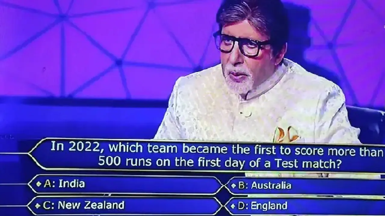 ಕ್ರಿಕೆಟ್‌ಗೆ ಸಂಬಂಧಿಸಿದ 'ಕೌನ್ ಬನೇಗಾ ಕರೋಡ್‌ಪತಿ'ಯಲ್ಲಿ ಕೇಳಲಾದ ₹6.40 ಲಕ್ಷದ ಈ ಪ್ರಶ್ನೆಗೆ ಉತ್ತರ ಗೊತ್ತಾ?