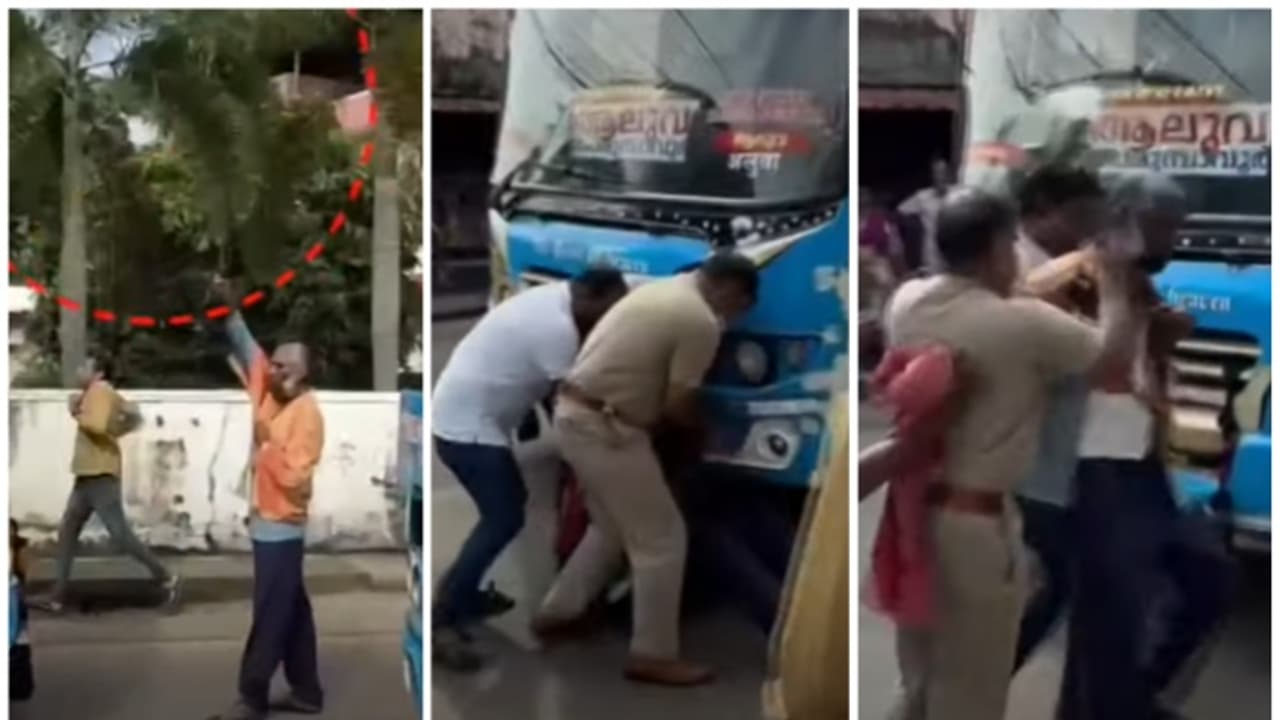 വാക്കത്തിയുമായെത്തി നഗരത്തെ മണിക്കൂറുകളോളം ഭീതിയിലാക്കിയ തെങ്ങുകയറ്റ തൊഴിലാളിയെ ഒടുവിൽ പൊലീസ് കീഴ്പ്പെടുത്തി വാക്കത്തിയുമായെത്തി നഗരത്തെ മണിക്കൂറുകളോളം ഭീതിയിലാക്കിയ തെങ്ങുകയറ്റ തൊഴിലാളിയെ ഒടുവിൽ പൊലീസ് കീഴ്പ്പെടുത്തി
