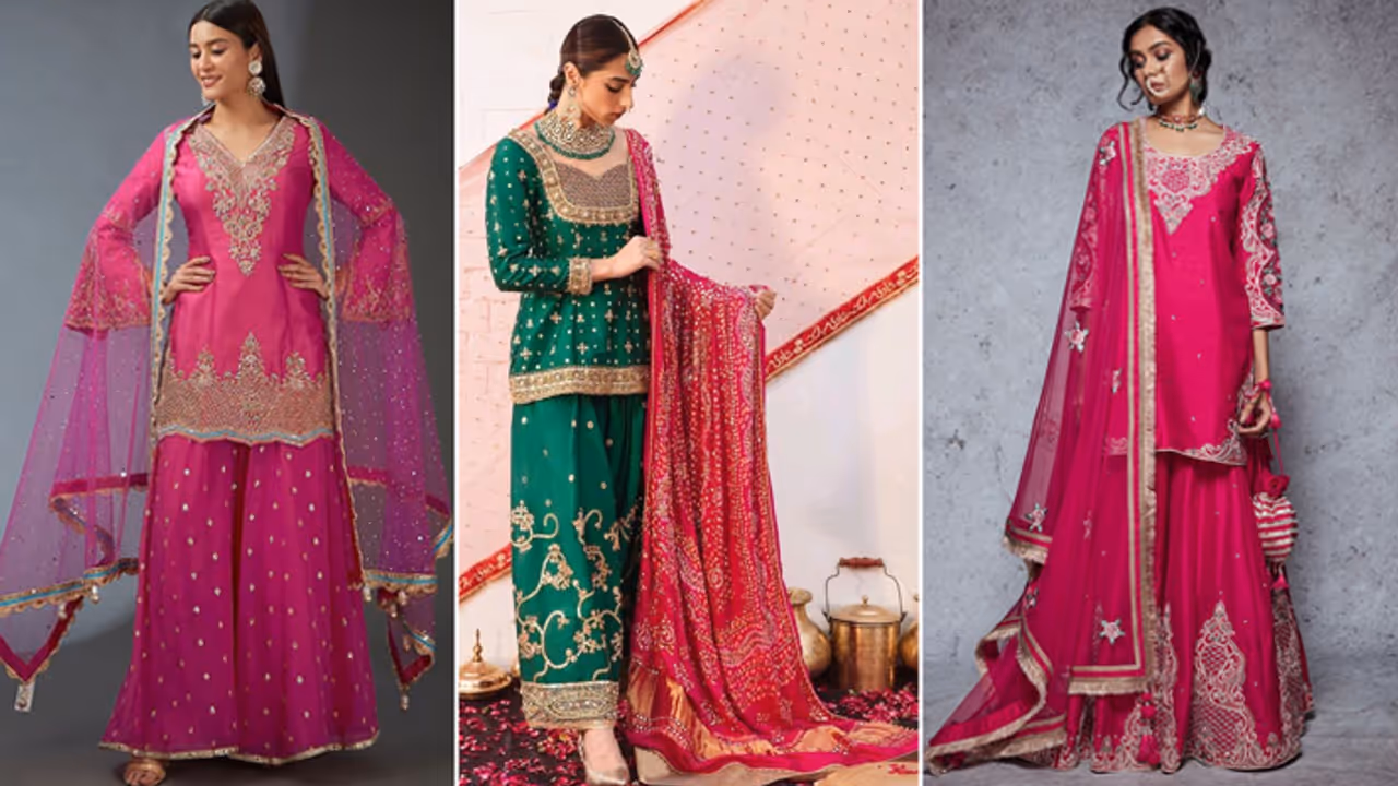 Gota Patti Sharara Salwar Suit Designs budget options Gota Patti Sharara Salwar Suit Designs budget options