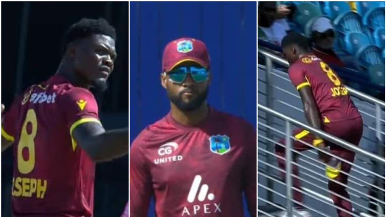 ക്യാപ്റ്റന്റെ തീരുമാനത്തില് അതൃപ്തി; അല്സാരി ജോസഫ് മത്സരത്തിനിടെ വഴക്കിട്ട് ക്രുദ്ധനായി ഗ്രൗണ്ട് വിട്ടു ക്യാപ്റ്റന്റെ തീരുമാനത്തില് അതൃപ്തി; അല്സാരി ജോസഫ് മത്സരത്തിനിടെ വഴക്കിട്ട് ക്രുദ്ധനായി ഗ്രൗണ്ട് വിട്ടു