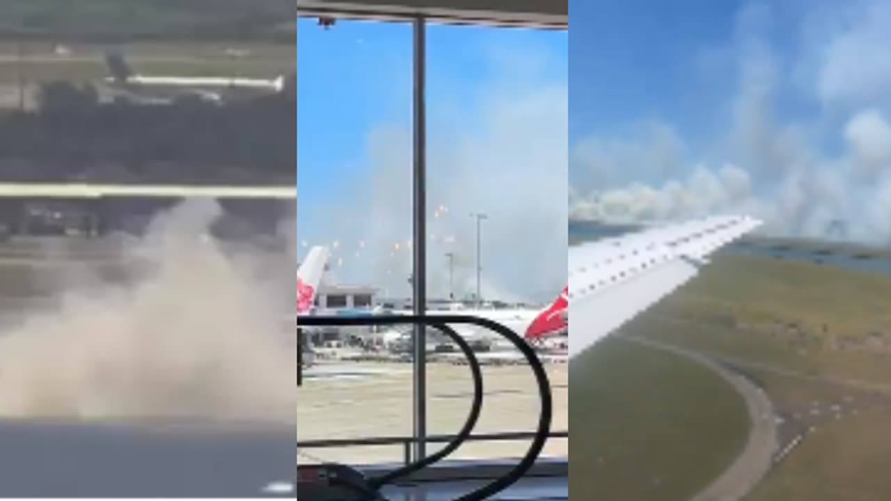 ടേക്ക് ഓഫിനിടെ വൻ ശബ്ദം, റണ്‍വേയിലെ പുല്ലിൽ തീ; ആകാശത്ത് പല തവണ വട്ടം ചുറ്റി, മിനിറ്റുകൾക്കകം എമർജൻസി ലാൻഡിങ്