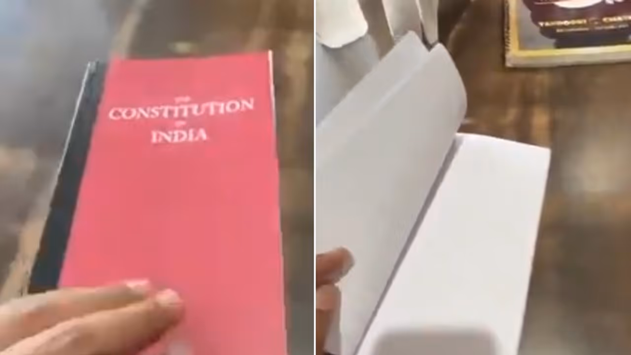 'Did Ambedkar give India only cover?': BJP blasts Congress over 'blank' Constitution copies (WATCH)