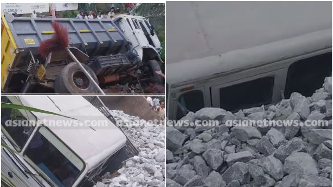 നിയന്ത്രണംവിട്ടെത്തിയ ടിപ്പർ ലോറി കാറിലും ബൈക്കിലും ഓട്ടോറിക്ഷയിലുമിടിച്ചു, 2 ബൈക്ക് യാത്രികർ മരിച്ചു നിയന്ത്രണംവിട്ടെത്തിയ ടിപ്പർ ലോറി കാറിലും ബൈക്കിലും ഓട്ടോറിക്ഷയിലുമിടിച്ചു, 2 ബൈക്ക് യാത്രികർ മരിച്ചു