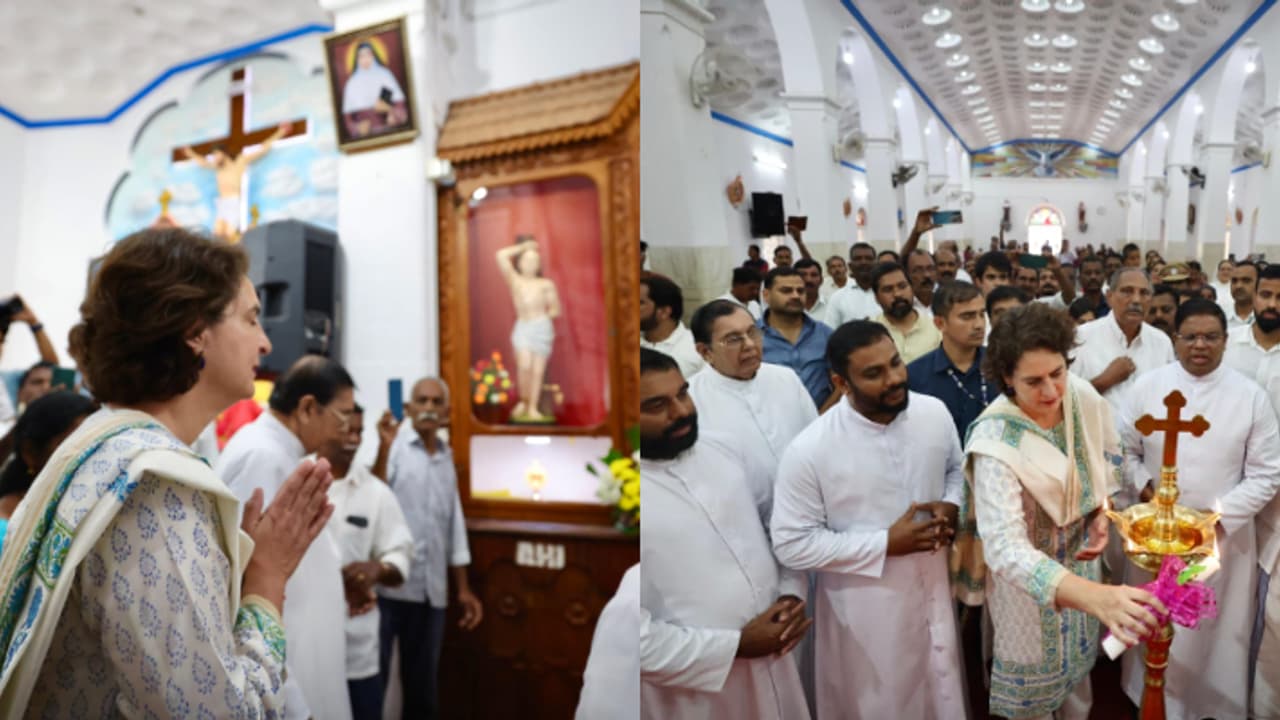 തിരുനെല്ലിയിൽ തുടങ്ങി, പള്ളിക്കുന്ന് ലൂർദ് മാതാ പള്ളിയിലുമെത്തി: പ്രിയങ്കയ്ക്കായി പള്ളിയിൽ പ്രത്യേക പ്രാർഥനയും തിരുനെല്ലിയിൽ തുടങ്ങി, പള്ളിക്കുന്ന് ലൂർദ് മാതാ പള്ളിയിലുമെത്തി: പ്രിയങ്കയ്ക്കായി പള്ളിയിൽ പ്രത്യേക പ്രാർഥനയും