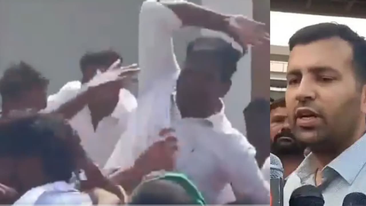 കലക്ടറെ വള‍ഞ്ഞിട്ട് പൊതിരെ തല്ലി, ഫാർമസിറ്റി പദ്ധതിക്കെതിരെ തെലങ്കാനയിൽ കർഷകരോഷം, വാഹനത്തിന് നേരെ കല്ലേറ്