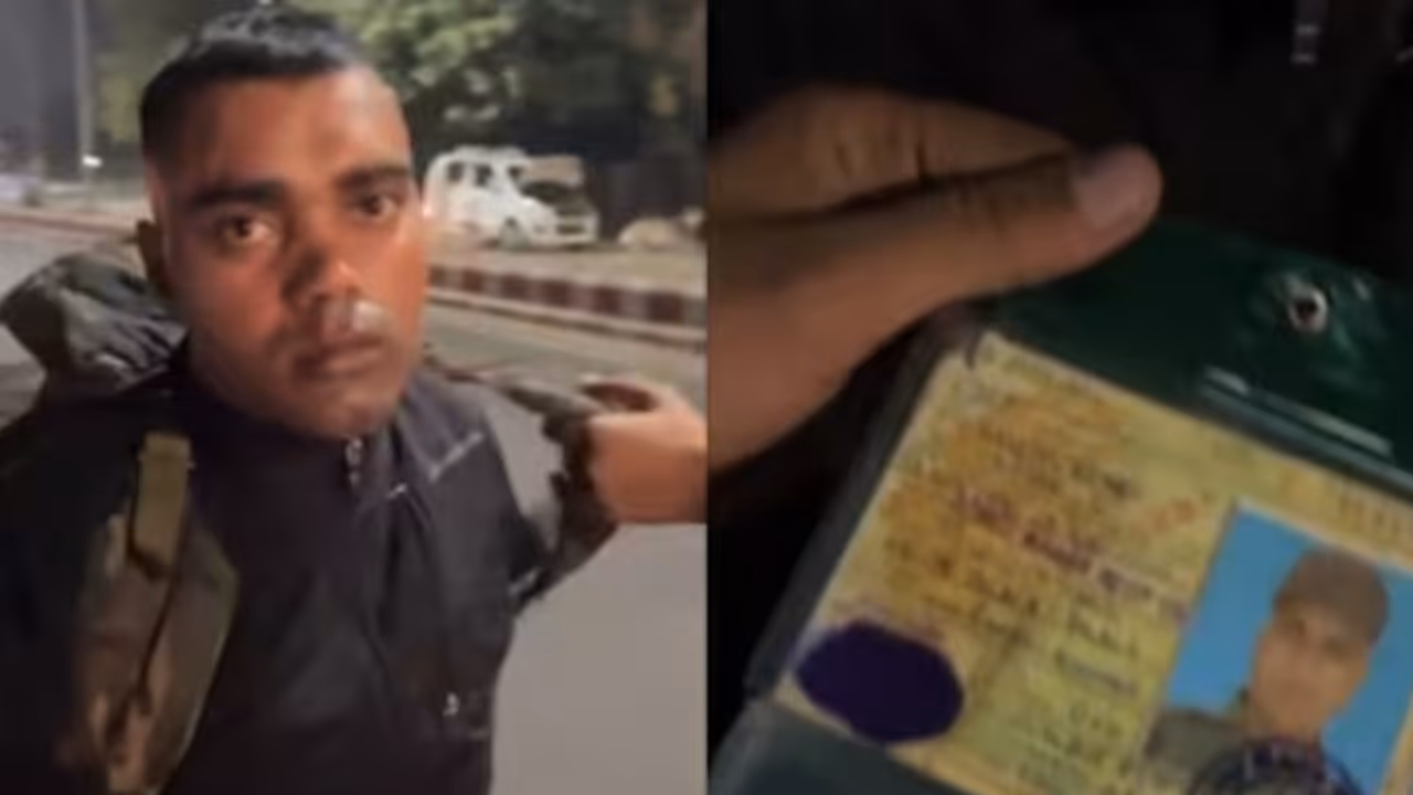 പോക്കറ്റിൽ ആർമി ഐഡി കാർഡ്, ചോദിച്ചപ്പോൾ നെറ്റിൽ നിന്ന് എടുത്തതെന്ന്; ബാഗിൽ യൂണിഫോമും ഷൂസും, യുവാവ് പിടിയിൽ 