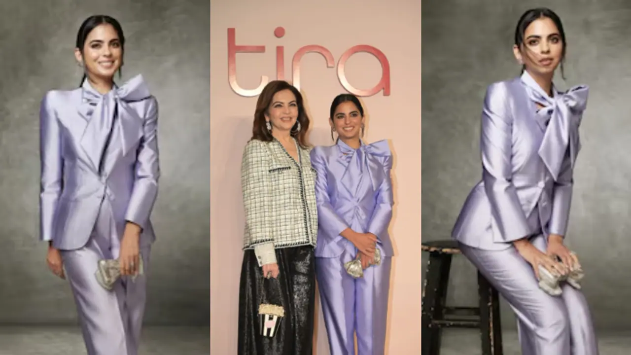 ലാവെൻഡർ സ്യൂട്ടില്‍ തിളങ്ങി ഇഷ അംബാനി; ചിത്രങ്ങള്‍ വൈറല്‍ 