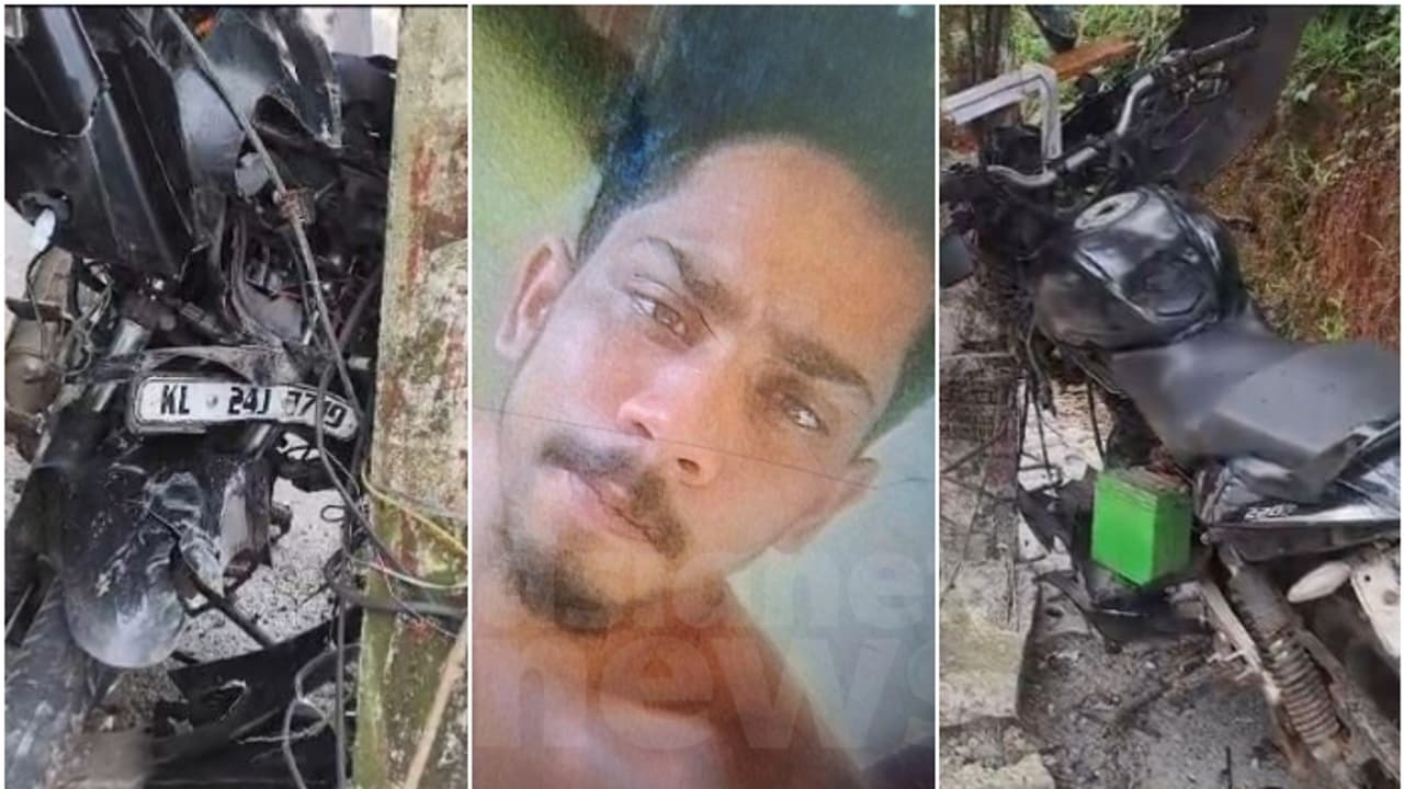 നിയന്ത്രണം വിട്ട ബൈക്ക് വൈദ്യുതി പോസ്റ്റിൽ ഇടിച്ച് യുവാവിന് ദാരുണാന്ത്യം