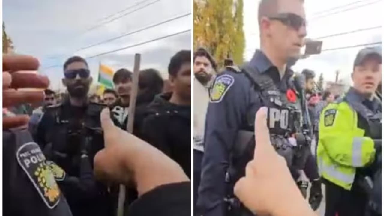 Canadian cop, caught on camera 'assaulting' Hindus during temple attack protest, cleared of any wrongdoing
