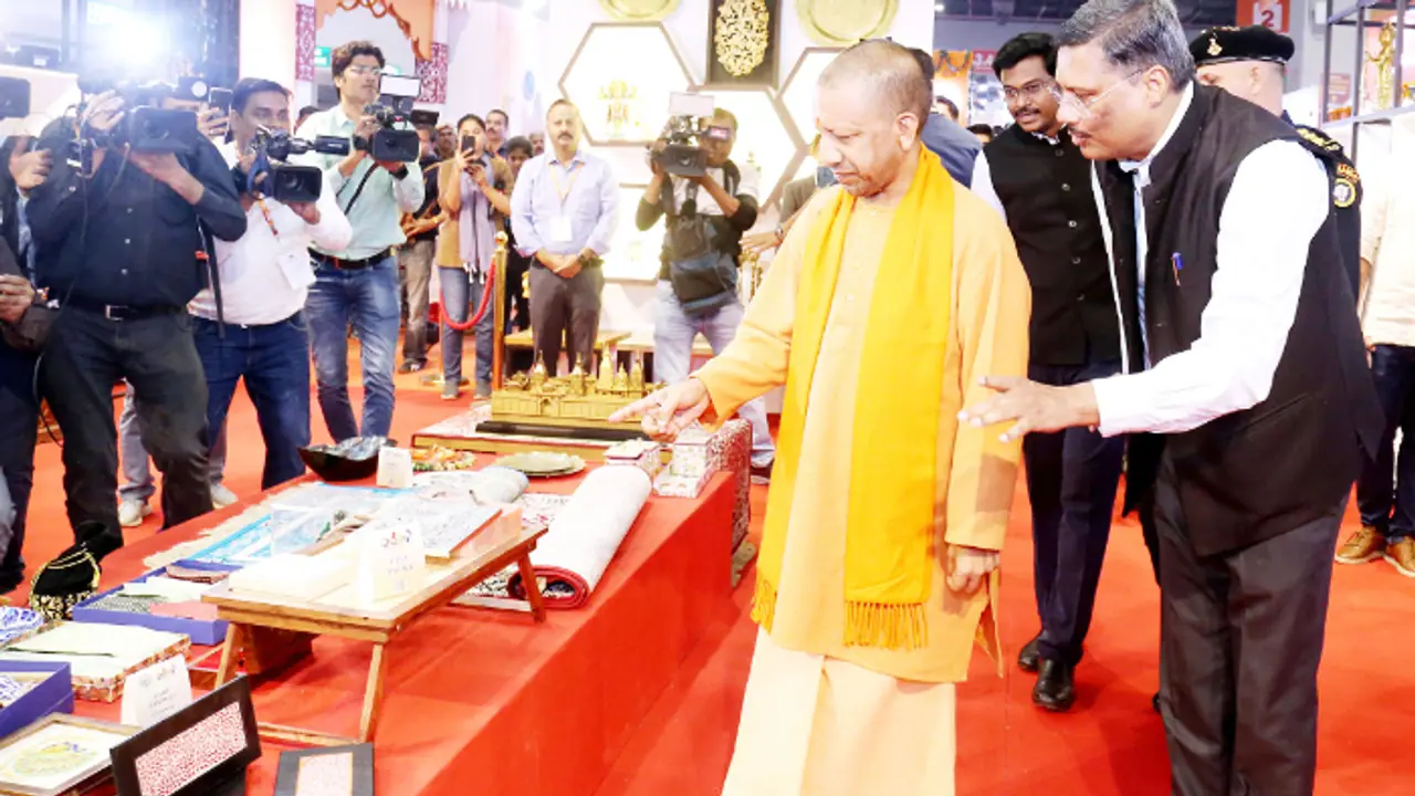 CM Yogi Adityanath inaugurates UP pavilion at International Trade Fair CM Yogi Adityanath inaugurates UP pavilion at International Trade Fair