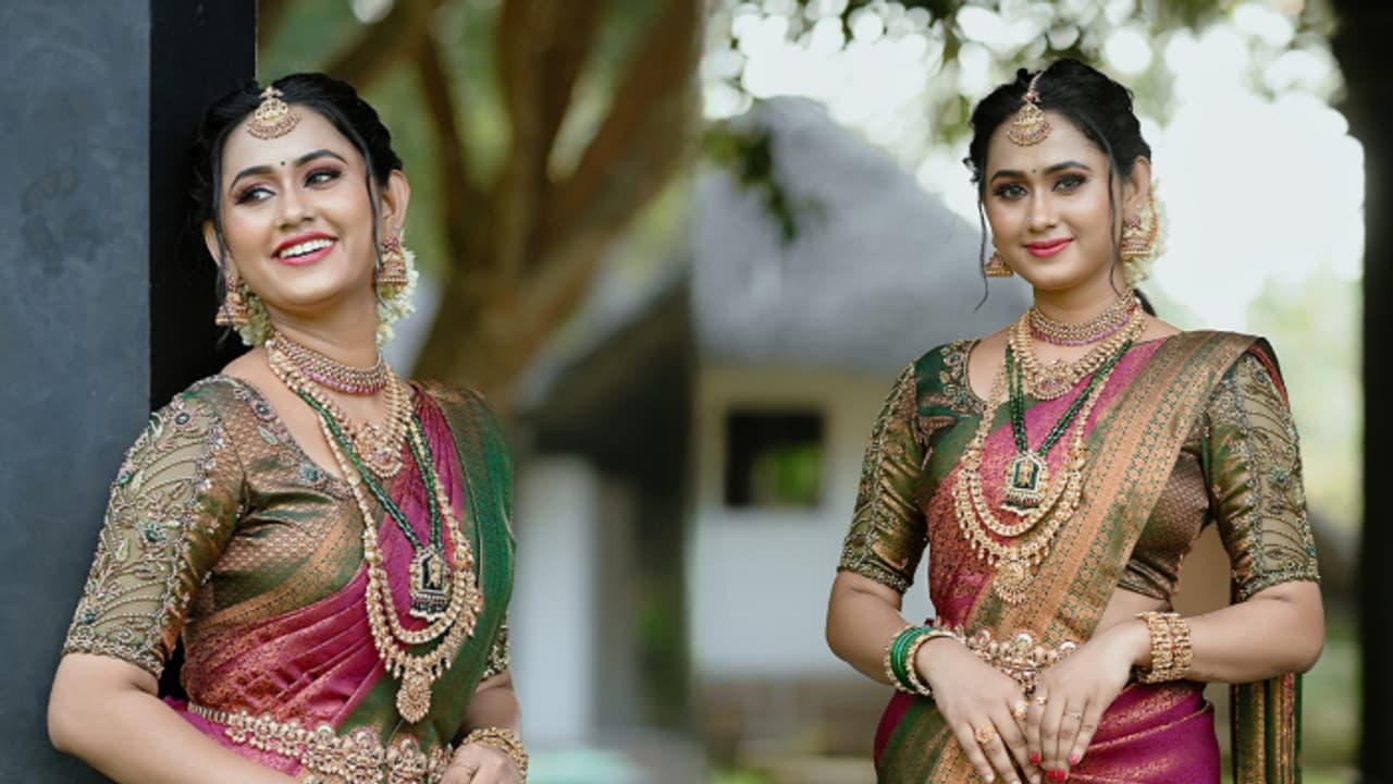 ഒരു വധുവിനെപ്പോലെ ഒരുങ്ങി 'പത്തരമാറ്റി'ലെ നയന; ഫോട്ടോഷൂട്ട് ചിത്രങ്ങള്‍