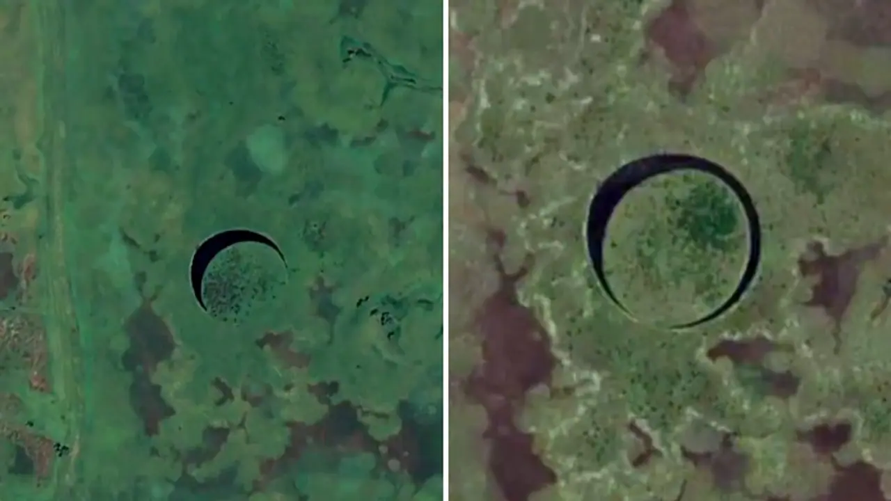 BAFFLING! Argentina's mysterious spinning island 'The Eye' sparks theories of UFOs & the supernatural (WATCH)