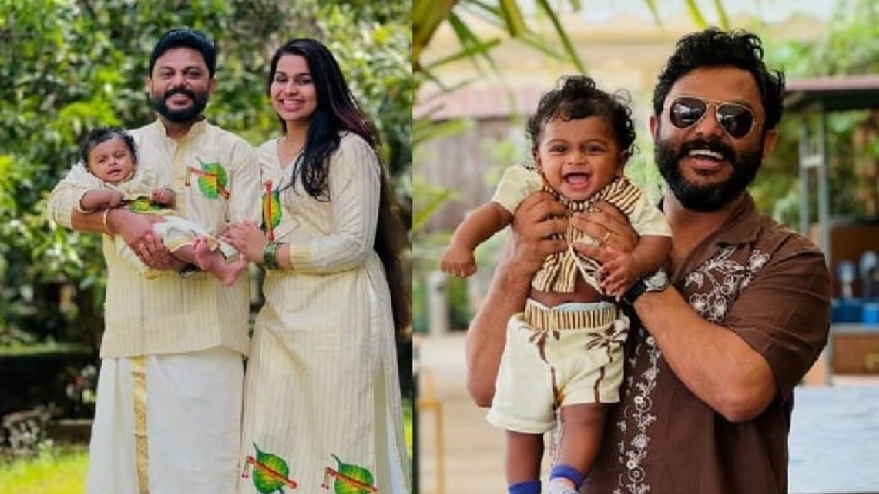 'ക്യാമറ നോക്കി ചിരിക്കാന്‍ പഠിച്ചു'; മകനൊപ്പമുള്ള ചിത്രവുമായി ആർ ജെ മാത്തുക്കുട്ടി