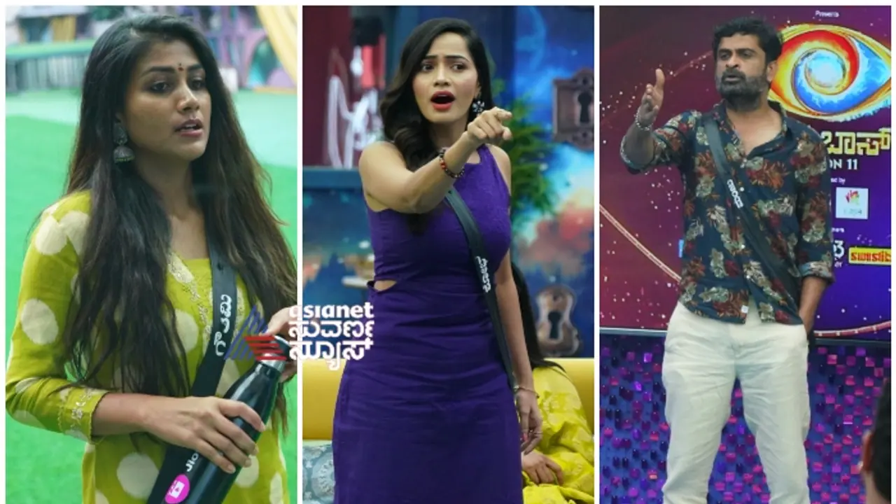 ಬಿಗ್ ಬಾಸ್ ಕನ್ನಡ 11: ಶೋಭಾ ಟಕ್ಕರ್ ಗೆ ಅಂಡು ಸುಟ್ಟ ಬೆಕ್ಕಿನಂತಾದ ಮಂಜು, ಒಂದೇ ಮಾತಿಗೆ ಗೌತಮಿ ಸೈಲೆಂಟ್! ಬಿಗ್ ಬಾಸ್ ಕನ್ನಡ 11: ಶೋಭಾ ಟಕ್ಕರ್ ಗೆ ಅಂಡು ಸುಟ್ಟ ಬೆಕ್ಕಿನಂತಾದ ಮಂಜು, ಒಂದೇ ಮಾತಿಗೆ ಗೌತಮಿ ಸೈಲೆಂಟ್!