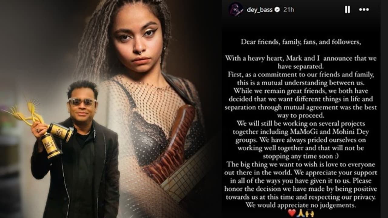 Double blow: Amid AR Rahman Saira Banu split news, his bassist Mohini Dey also ends her marriage