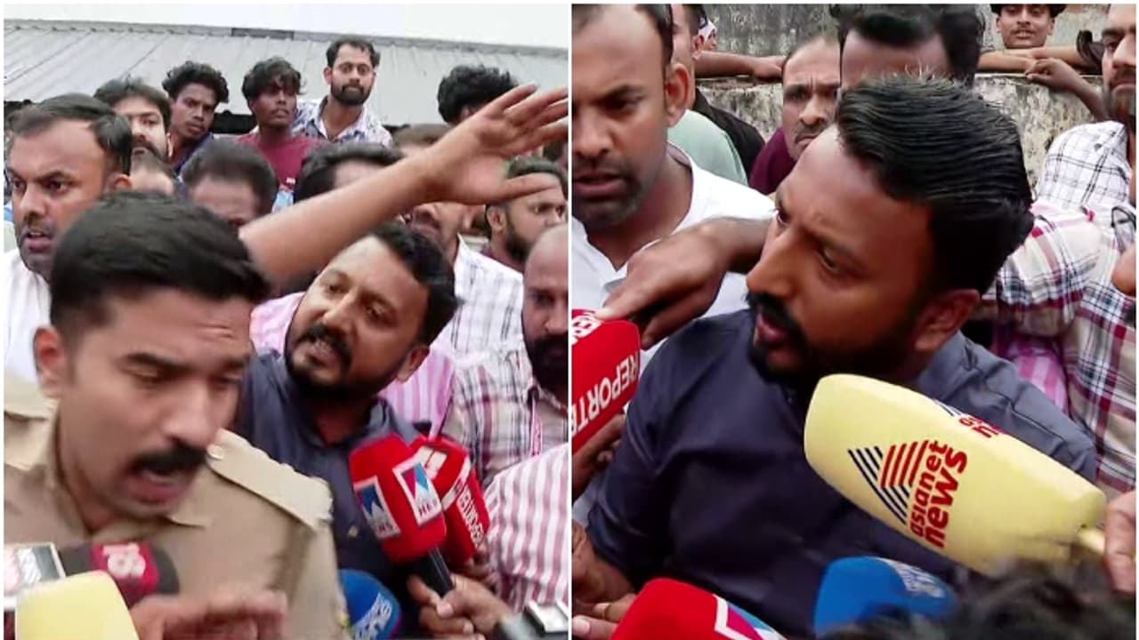 രാഹുലിനെ തടഞ്ഞ് എൽഡിഎഫ് ബിജെപി പ്രവര്‍ത്തകർ, വെണ്ണക്കരയിൽ കയ്യാങ്കളി; ബൂത്തിൽ കയറി വോട്ട് ചോദിച്ചെന്ന് ആരോപണം