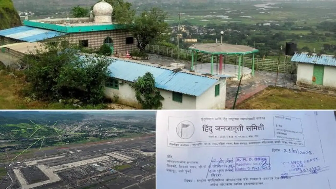 Navi Mumbai: Illegal Dargah near new airport demolished over 'threat to national security'; See PICS Navi Mumbai: Illegal Dargah near new airport demolished over 'threat to national security'; See PICS