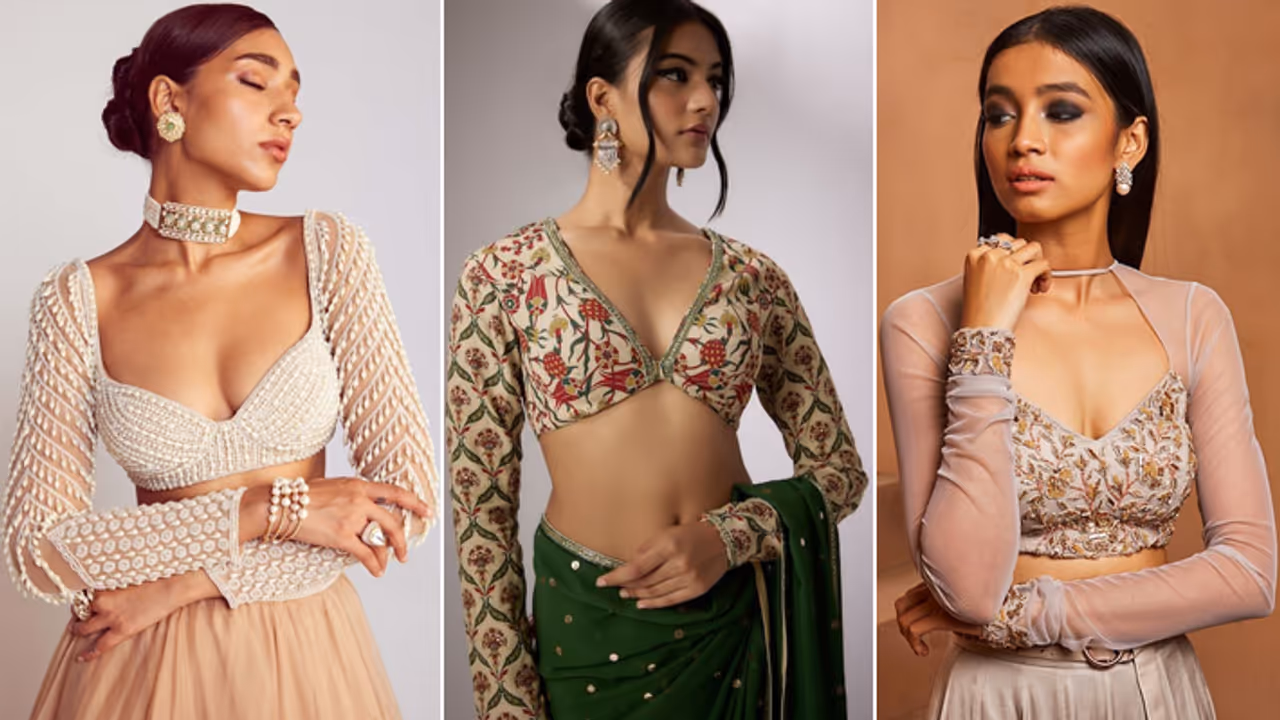 Full Sleeve Blouse Designs for wedding Rituals Haldi mehendi sangeet 2024 Full Sleeve Blouse Designs for wedding Rituals Haldi mehendi sangeet 2024