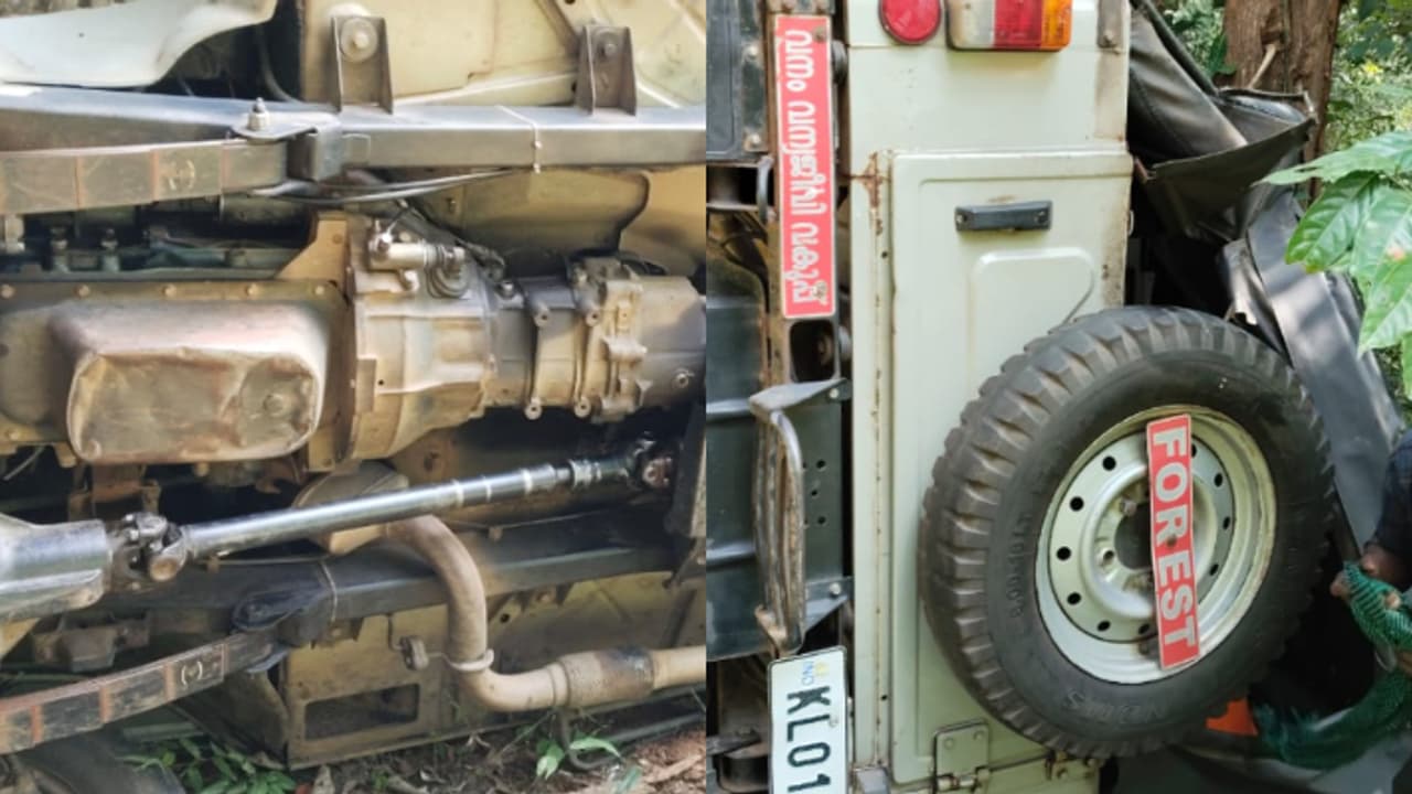 ചാലക്കുടി അതിരപ്പിള്ളി കണ്ണംകുഴിയില്‍ വനപാലകര്‍ സഞ്ചരിച്ച ജീപ്പ് കാട്ടാന കുത്തിമറിച്ചിട്ടു, 2 പേർക്ക് പരിക്ക്