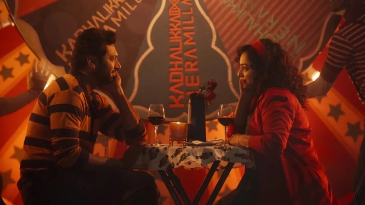 ജയം രവിക്കൊപ്പം നിറഞ്ഞാടി നിത്യ മേനൻ; എ ആർ റഹ്മാന്റെ സം​ഗീതത്തിൽ 'കാതലിക്കാ നേരമില്ലൈ' ​ഗാനം