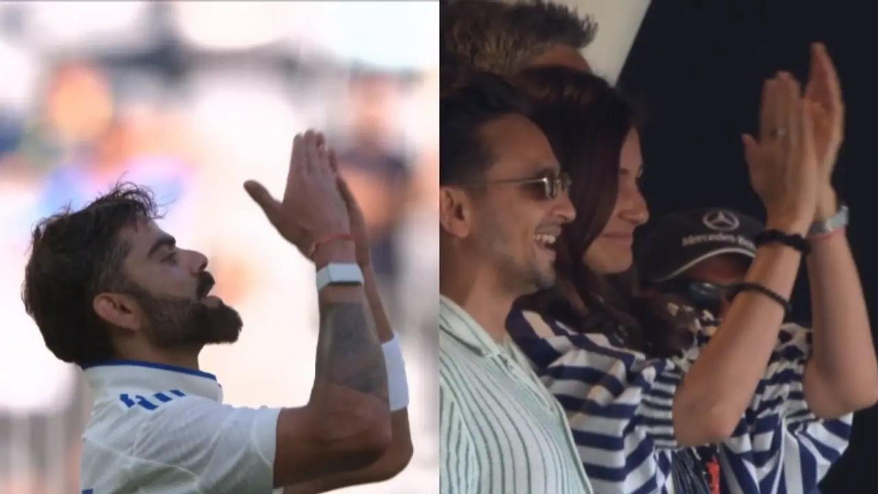 IND vs AUS, Perth Test: Virat Kohli's 30th Test ton puts India on top; WATCH flying kisses to Anushka IND vs AUS, Perth Test: Virat Kohli's 30th Test ton puts India on top; WATCH flying kisses to Anushka