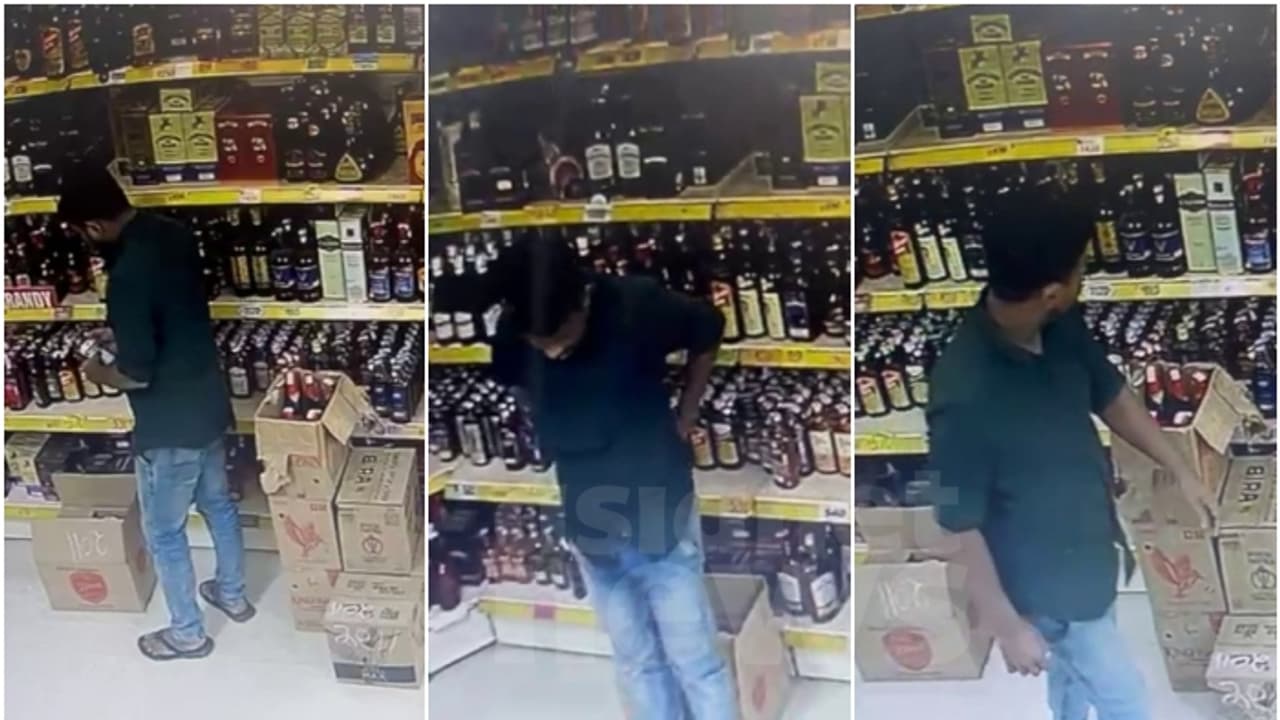 കുപ്പി നൈസായി ഡ്രസില്‍ ഒളിപ്പിച്ചു, ഒന്നും അറിയാത്ത പോലെ നടത്തം; കൊല്ലത്ത് ബിവറേജസ് ഔട്ട്ലെറ്റിൽ മോഷണം