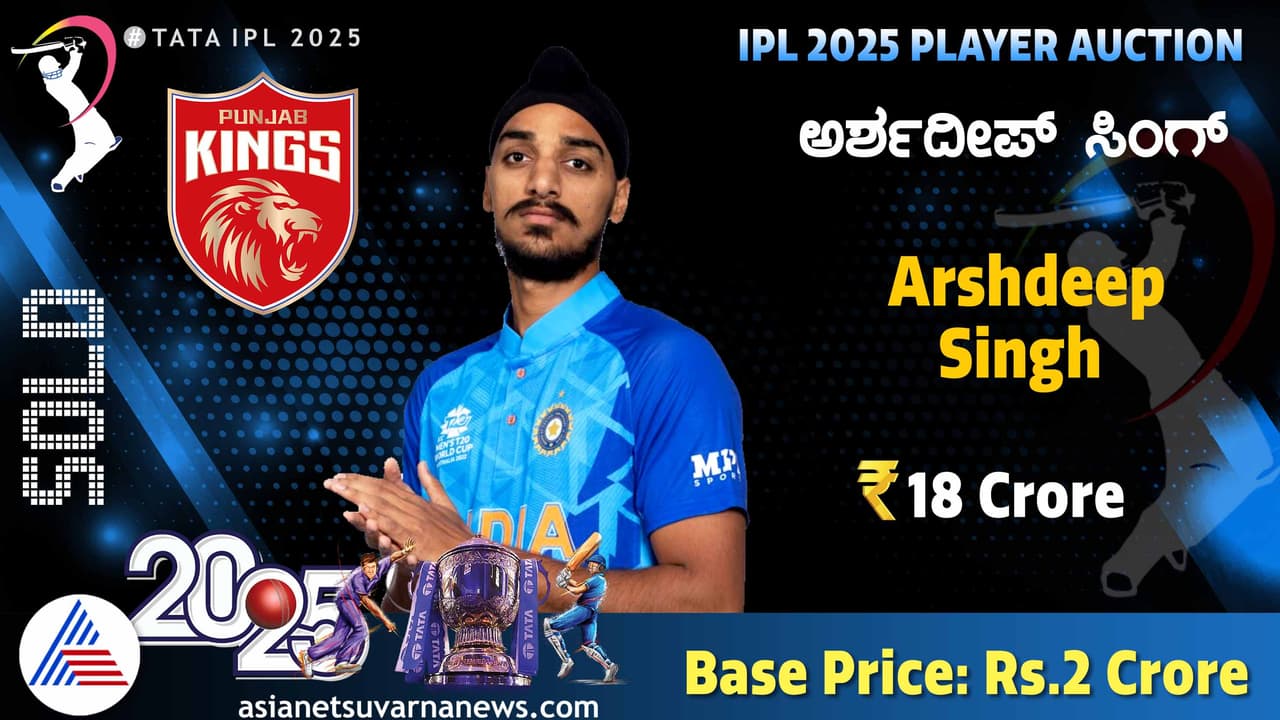 ಐಪಿಎಲ್ ಹರಾಜು: ಅರ್ಶದೀಪ್ ಸಿಂಗ್‌ಗೆ ಜಾಕ್‌ಪಾಟ್, ಪಂಜಾಬ್ ಕಿಂಗ್ಸ್ ತೆಕ್ಕೆಗೆ ಎಡಗೈ ವೇಗಿ