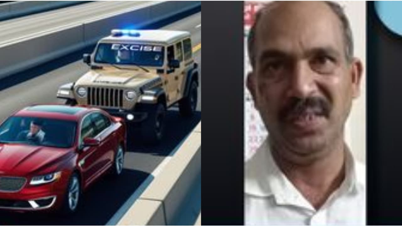 കണ്ണൂരിൽ വാഹന പരിശോധനക്കിടെ കടന്നുകളയാൻ 45കാരന്‍റെ ശ്രമം, കാറിൽ നിന്ന് പിടികൂടിയത് 9.8 കിലോ കഞ്ചാവ്