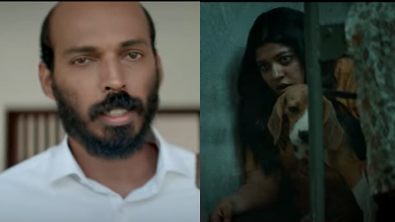 ദുരൂഹത നിറയ്ക്കുന്ന കാഴ്ചകളുമായി 'രുധിരം' ടീസർ; രാജ് ബി ഷെട്ടി അപർണ ബാലമുരളി ചിത്രം റിലീസിന് ദുരൂഹത നിറയ്ക്കുന്ന കാഴ്ചകളുമായി 'രുധിരം' ടീസർ; രാജ് ബി ഷെട്ടി അപർണ ബാലമുരളി ചിത്രം റിലീസിന്