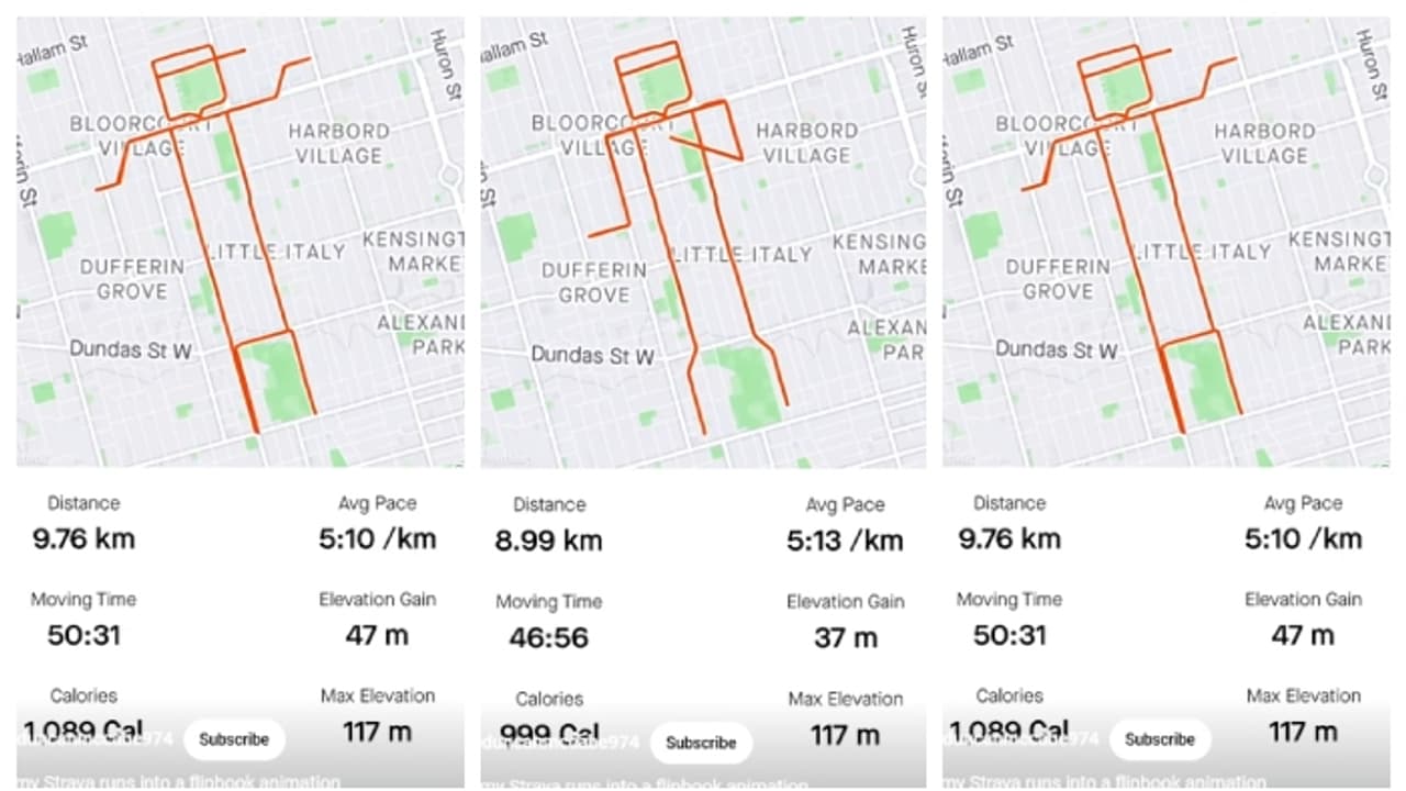 'ഡാന്സിംഗ് സ്റ്റിക്ക് മാന്'; ഓട്ടത്തിന്റെ റൂട്ട് മാപ്പ് ഉപയോഗിച്ചുള്ള നൃത്ത അനിമേഷന് വീഡിയോ വൈറല് 'ഡാന്സിംഗ് സ്റ്റിക്ക് മാന്'; ഓട്ടത്തിന്റെ റൂട്ട് മാപ്പ് ഉപയോഗിച്ചുള്ള നൃത്ത അനിമേഷന് വീഡിയോ വൈറല്