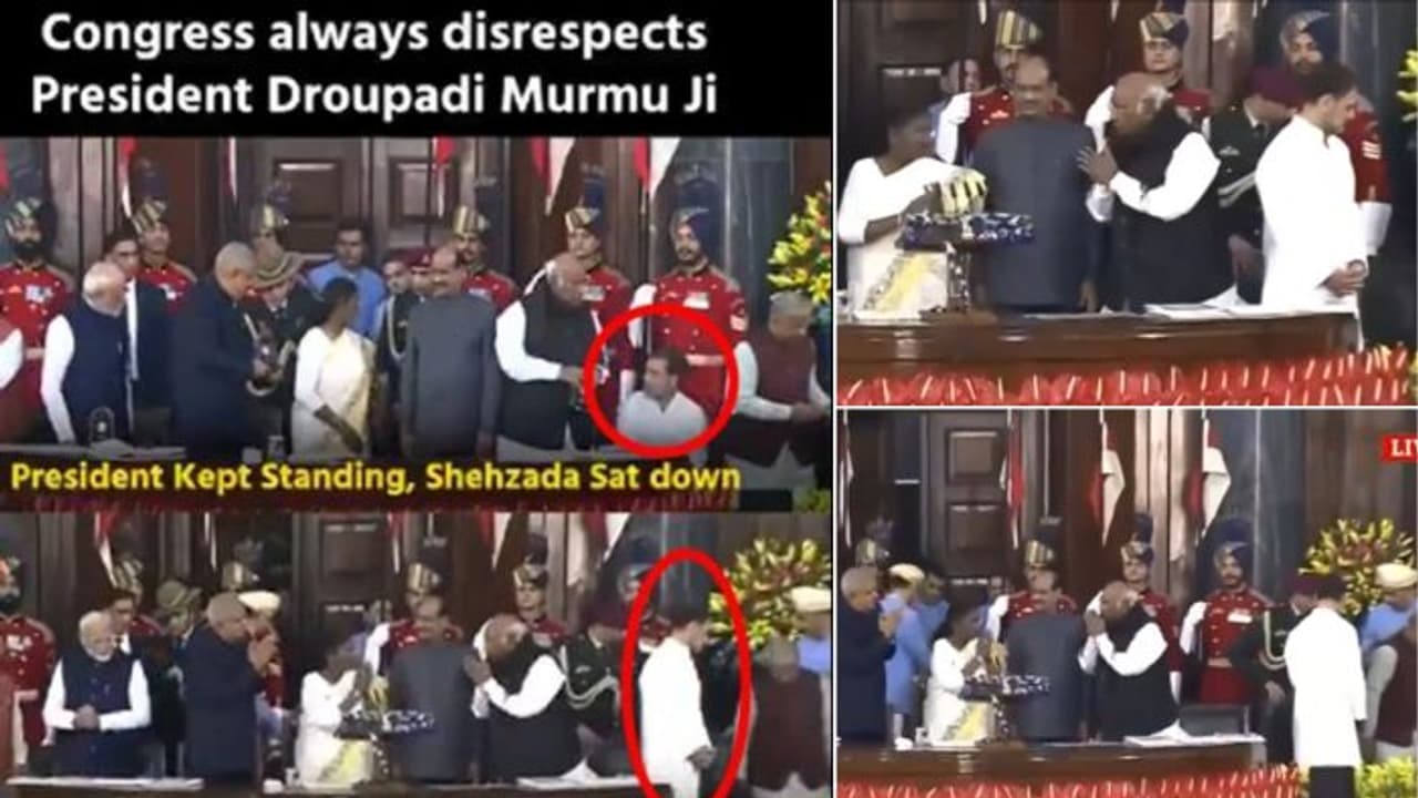 Rahul Gandhi 'disrespects' President Murmu in Parliament, BJP calls out Congress leader's arrogance (WATCH) Rahul Gandhi 'disrespects' President Murmu in Parliament, BJP calls out Congress leader's arrogance (WATCH)