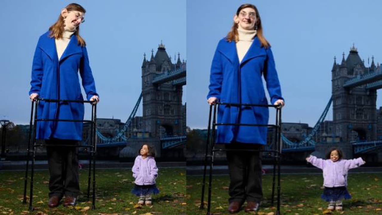 ലോകം സാക്ഷ്യം വഹിച്ചു ആ അപൂർവമുഹൂർത്തത്തിന്, ലോകത്തിലെ ഏറ്റവും ഉയരം കൂടിയ സ്ത്രീയും കുറഞ്ഞ സ്ത്രീയും കണ്ടപ്പോൾ