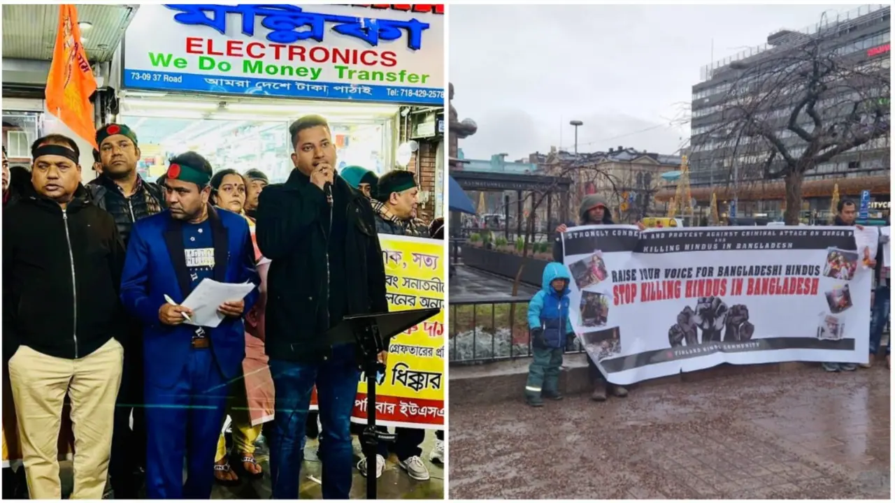 Hindus unite worldwide, take to streets to condemn Chinmoy Das' arrest, atrocities in Bangladesh (WATCH) Hindus unite worldwide, take to streets to condemn Chinmoy Das' arrest, atrocities in Bangladesh (WATCH)