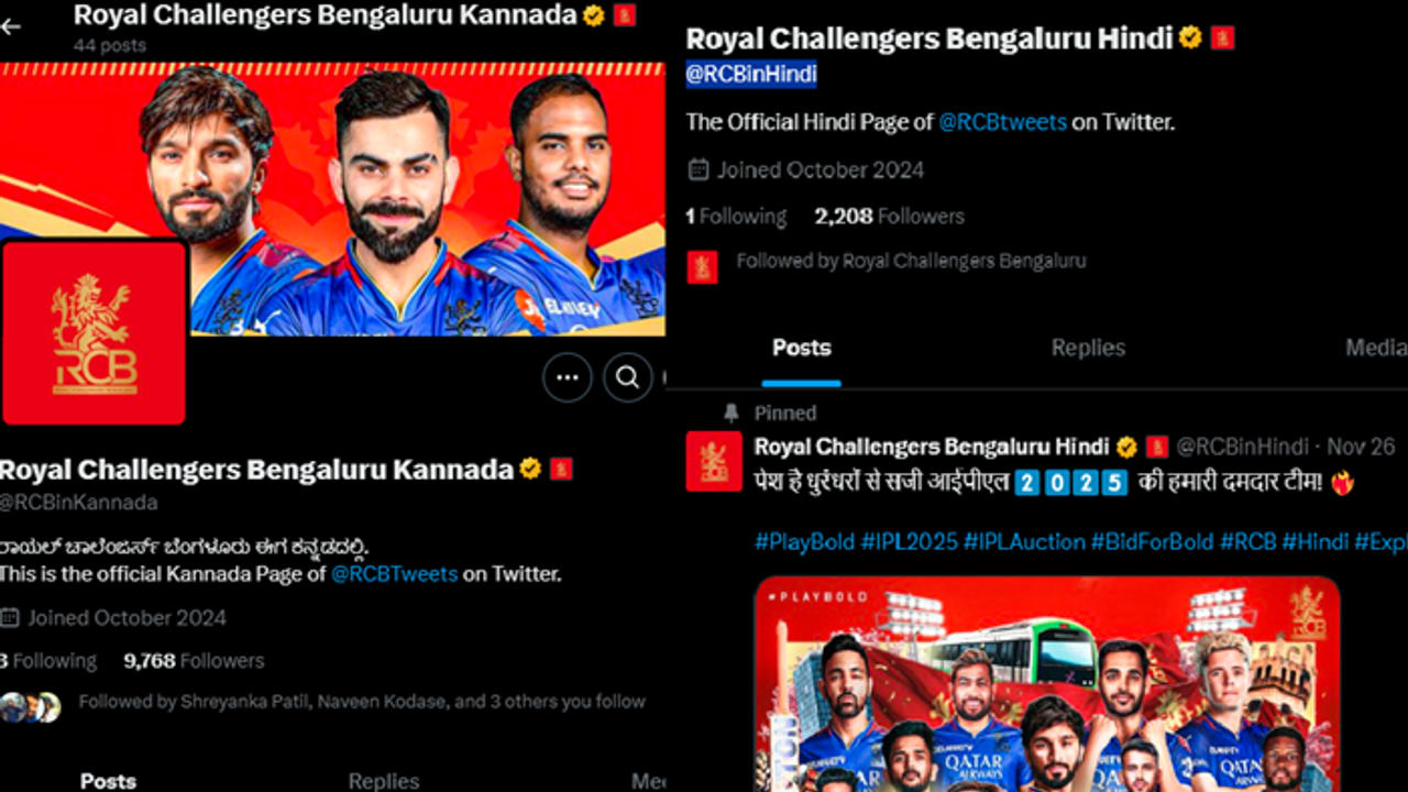 IPL 2025: Royal Challengers Bengaluru face online heat for RCB Hindi X page; Kannadigas demand removal