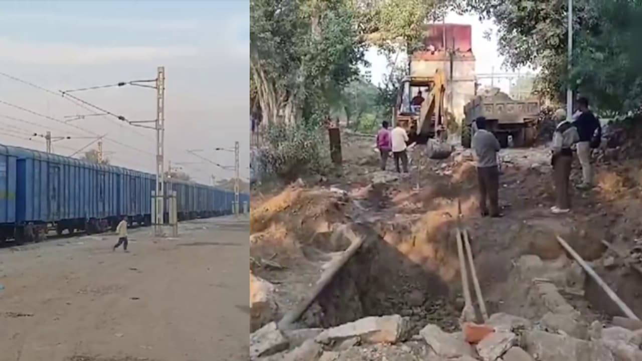 റെയിൽവേ സ്റ്റേഷനിൽ നിർമ്മാണ പ്രവർത്തനത്തിനായി കുഴിയെടുത്തപ്പോൾ ഞെട്ടൽ; കിട്ടിയത് 10 റോക്കറ്റ് ലോഞ്ചറുകൾ