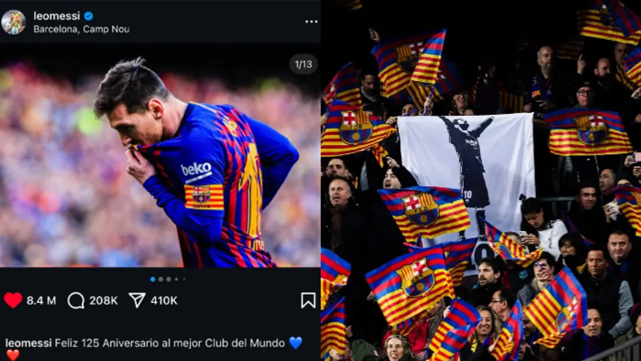 Messi extends greetings on FC Barcelona's 125th anniversary, fans wish his return for one last season