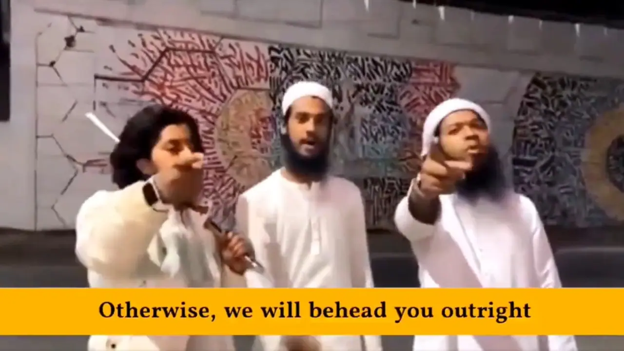Chilling video of sword wielding men threatening to behead ISKCON devotees in Bangladesh goes viral (WATCH)