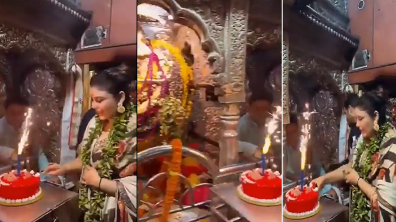 ಕಾಲ ಭೈರವ ದೇಗುಲದ ಗರ್ಭಗುಡಿಯಲ್ಲಿ ಕೇಕ್ ಕತ್ತರಿಸಿದ ಮಾಡೆಲ್ ವಿರುದ್ದ ಭಕ್ತರ ಆಕ್ರೋಶ! ಕಾಲ ಭೈರವ ದೇಗುಲದ ಗರ್ಭಗುಡಿಯಲ್ಲಿ ಕೇಕ್ ಕತ್ತರಿಸಿದ ಮಾಡೆಲ್ ವಿರುದ್ದ ಭಕ್ತರ ಆಕ್ರೋಶ!