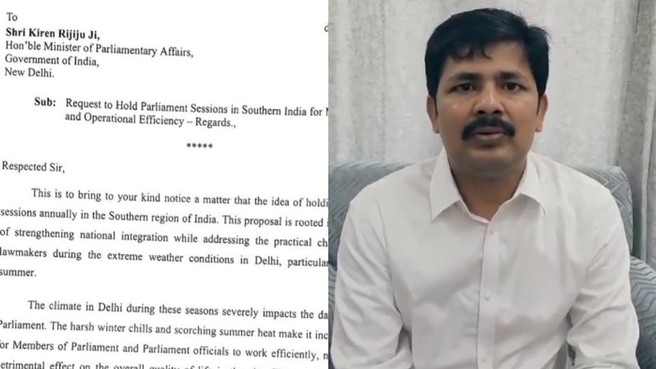 പാർലമെന്‍റ് സമ്മേളനം തെക്കേ ഇന്ത്യയിലും നടത്തണം, പാർലമെന്‍ററികാര്യ മന്ത്രിക്ക് തിരുപ്പതി എംപിയുടെ കത്ത്