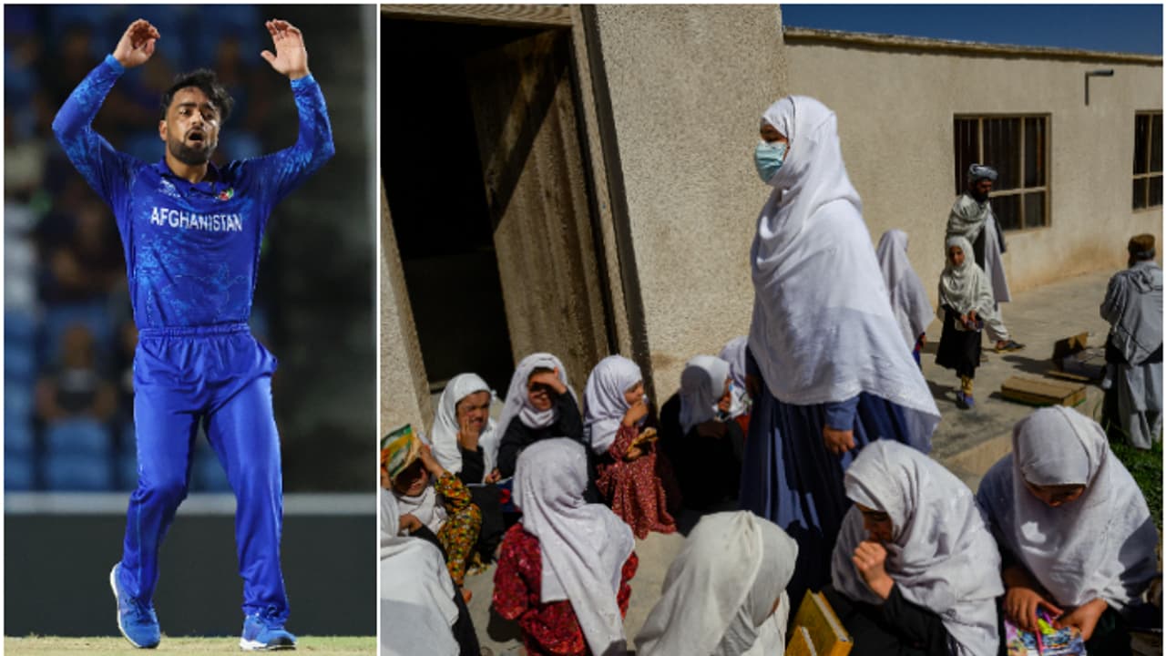 'സ്ത്രീകള്ക്ക് വിദ്യാഭ്യാസം നല്കാന് അനുവദിക്കൂ'; താലിബാനെതിരെ തുറന്നടിച്ച് റാഷിദ് ഖാന് 'സ്ത്രീകള്ക്ക് വിദ്യാഭ്യാസം നല്കാന് അനുവദിക്കൂ'; താലിബാനെതിരെ തുറന്നടിച്ച് റാഷിദ് ഖാന്