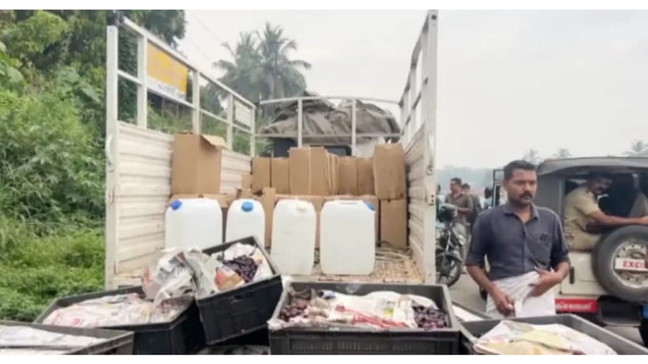 മുന്തിരി കയറ്റിയൊരു പിക് അപ് വാൻ, അതും ബെംഗളൂരുവിൽ നിന്ന്; പരീക്ഷിച്ചത് 'വാളയാർ പരമശിവം' സ്റ്റൈൽ, പക്ഷേ പാളി