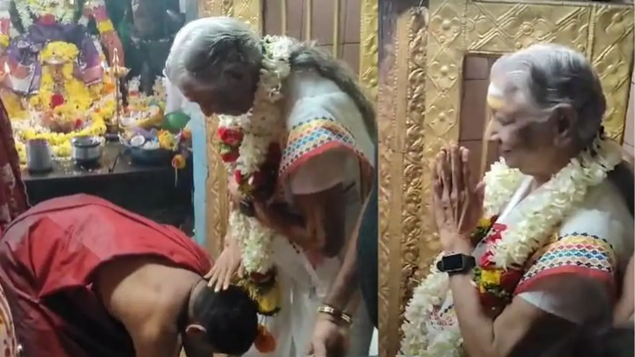 ಮೈಸೂರಿನ ಮಸಣಿಕಮ್ಮ ದೇವಿ ದರ್ಶನ ಪಡೆದ ಗಾಯಕಿ ಎಸ್. ಜಾನಕಿ; ಕಾಲಿಗೆ ಬಿದ್ದ ಅರ್ಚಕ! ಮೈಸೂರಿನ ಮಸಣಿಕಮ್ಮ ದೇವಿ ದರ್ಶನ ಪಡೆದ ಗಾಯಕಿ ಎಸ್. ಜಾನಕಿ; ಕಾಲಿಗೆ ಬಿದ್ದ ಅರ್ಚಕ!