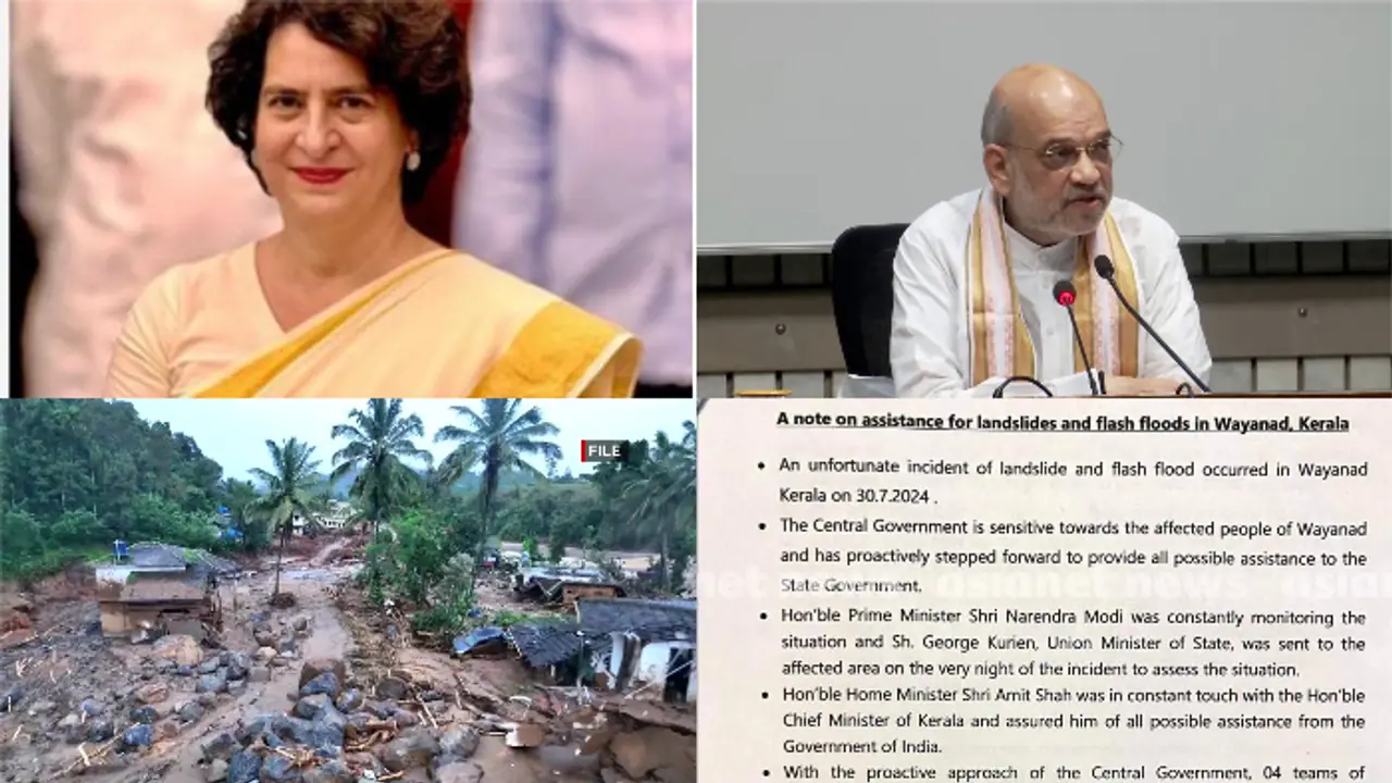 Centre slams Kerala govt's delay in relief memorandum for Wayanad landslide in reply to Priyanka Gandhi
