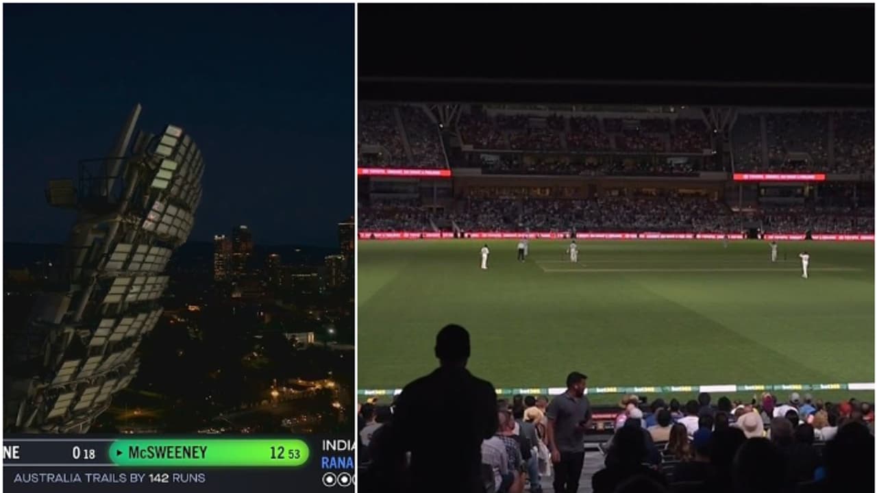 ലൈറ്റില്ലാത്ത ഡേ നൈറ്റ് ടെസ്റ്റ്! ഇരുട്ടില്‍ തപ്പി താരങ്ങള്‍; ഇന്ത്യ ഓസീസ് ടെസ്റ്റിനിടെ രസകരമായ സംഭവം വീഡിയോ