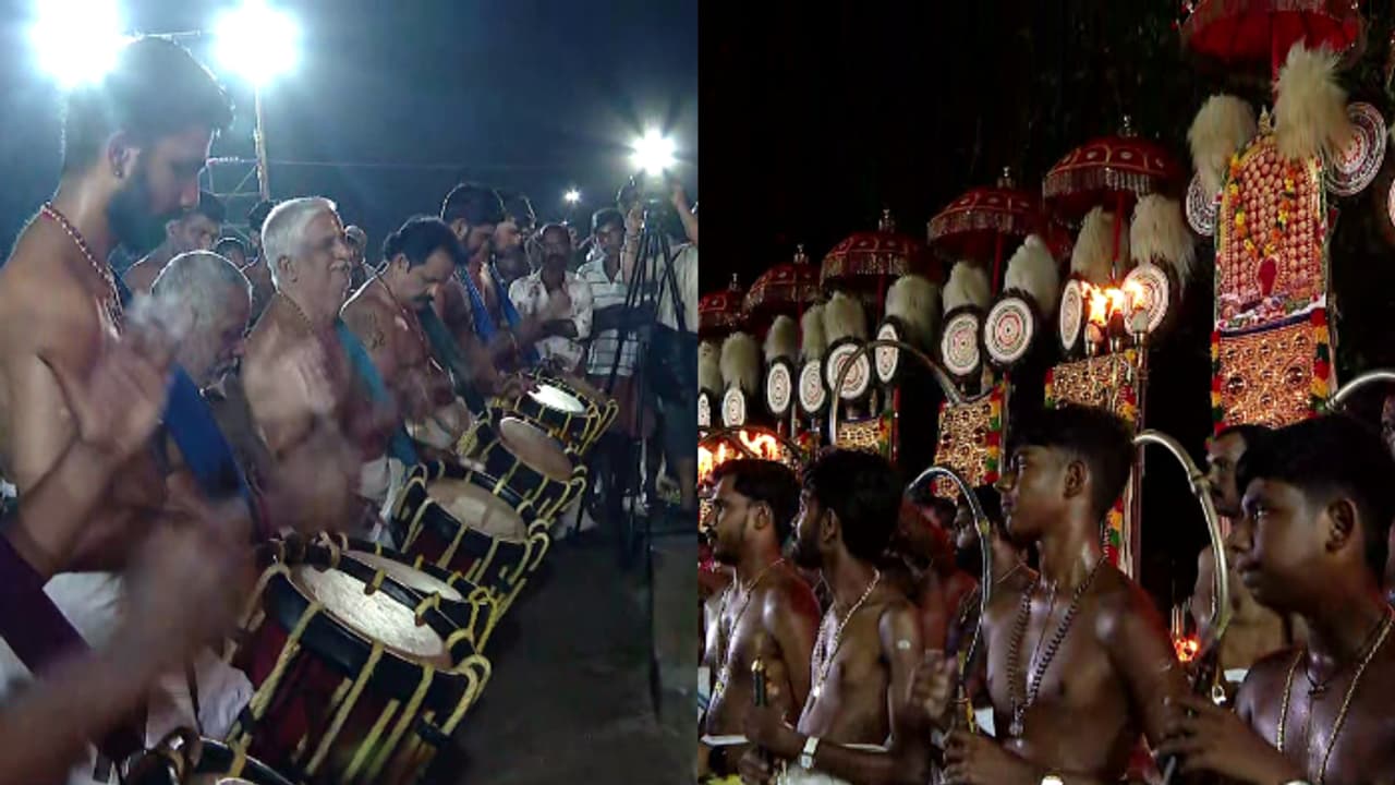 ആന എഴുന്നള്ളിപ്പ് നിയന്ത്രണം; ആറാട്ടുപുഴയിൽ കുട്ടൻ മാരാരുടെ പ്രതിഷേധ പഞ്ചാരിമേളം, ഉത്രാളിക്കാവിലും പ്രതിഷേധം