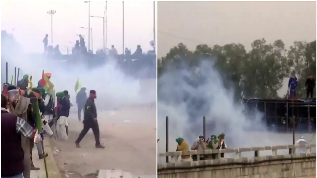 കർഷകരുടെ ദില്ലി ചലോ മാർച്ച് അതിർത്തിയിൽ തടഞ്ഞ് പൊലീസ്; കണ്ണീർവാതകം പ്രയോഗിച്ചു, താൽക്കാലികമായി പിൻവാങ്ങി കർഷകർ കർഷകരുടെ ദില്ലി ചലോ മാർച്ച് അതിർത്തിയിൽ തടഞ്ഞ് പൊലീസ്; കണ്ണീർവാതകം പ്രയോഗിച്ചു, താൽക്കാലികമായി പിൻവാങ്ങി കർഷകർ