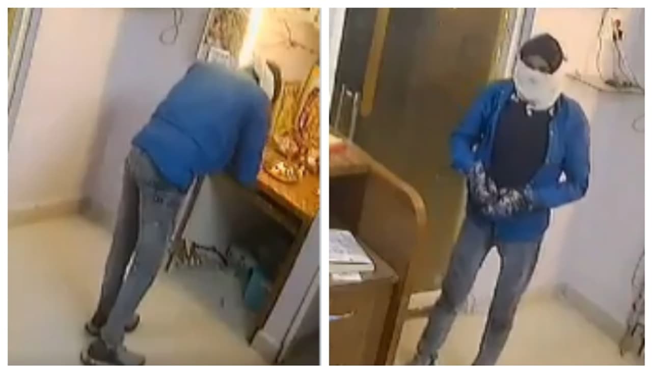 ദൈവത്തിന്‍റെ 'അനുഗ്രഹം' തേടി കള്ളന്‍, 1.6 ലക്ഷം മോഷ്ടിച്ചു, പക്ഷേ എല്ലാം കണ്ട് സിസിടിവി; വീഡിയോ വൈറല്‍ 